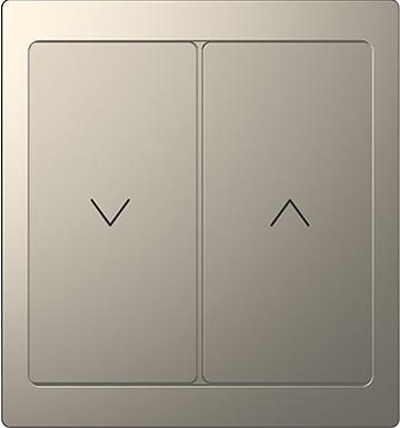Merten D-Life roller shutter switch (nickel metallic)